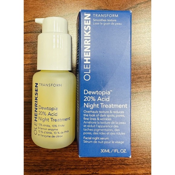 OLEHENRIKSEN -Transform Dewtopia 20% Acid Night Treatment 30ml / 1 oz - NIB